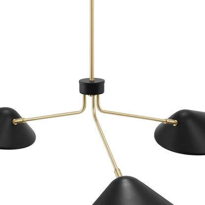 Modway - Journey 3-Light 14in Arm Pendant - EEI-5297-BLK veiw 4