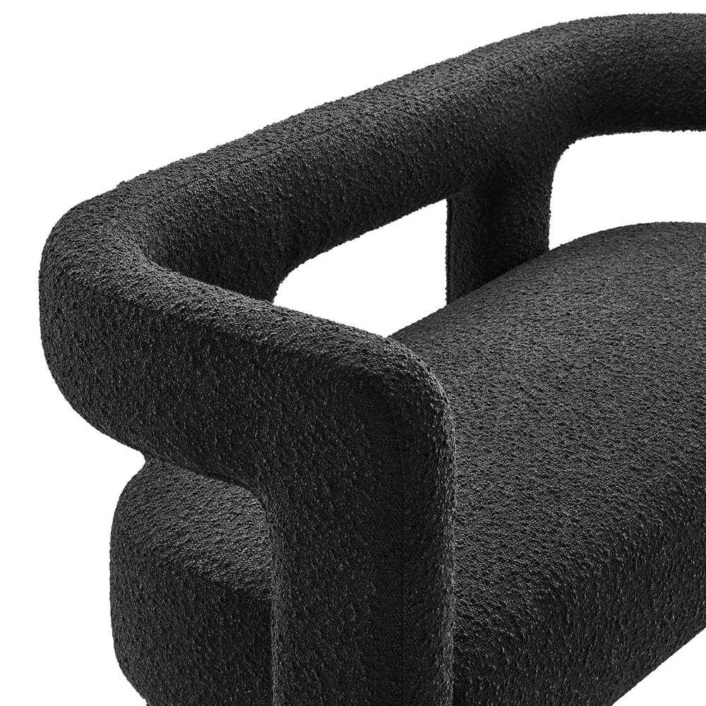 Modway - Kayla Boucle Upholstered Loveseat - EEI-6477-BLK veiw 6