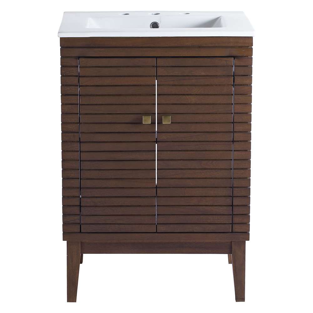 Modway - Ledger 24in Bathroom Vanity - EEI-5114-WAL-WHI veiw 3