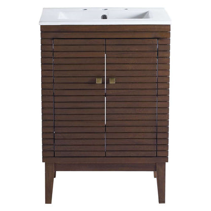 Modway - Ledger 24in Bathroom Vanity - EEI-5114-WAL-WHI veiw 3