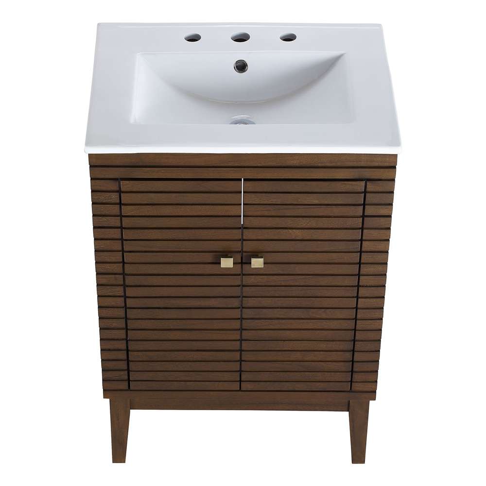 Modway - Ledger 24in Bathroom Vanity - EEI-5114-WAL-WHI veiw 6