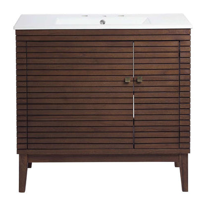 Modway - Ledger 36in Bathroom Vanity - EEI-5115-WAL-WHI veiw 3