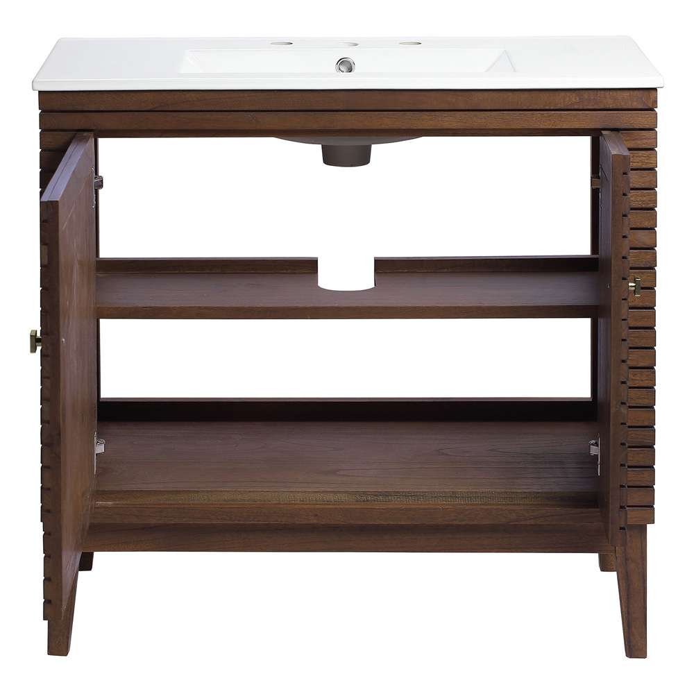 Modway - Ledger 36in Bathroom Vanity - EEI-5115-WAL-WHI veiw 5