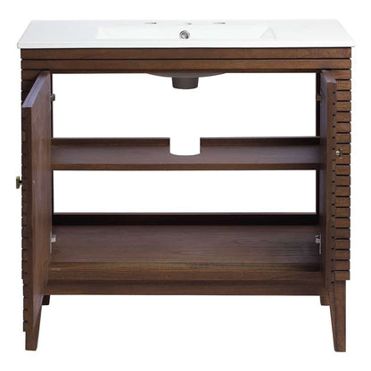 Modway - Ledger 36in Bathroom Vanity - EEI-5115-WAL-WHI veiw 5