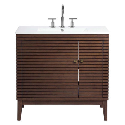 Modway - Ledger 36in Bathroom Vanity - EEI-5115-WAL-WHI veiw 6