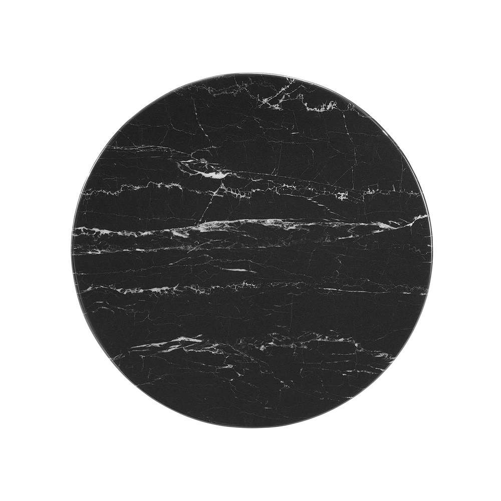 Modway - Lippa 20in Round Artificial Marble Side Table in White Black - EEI-5680-WHI-BLK veiw 3