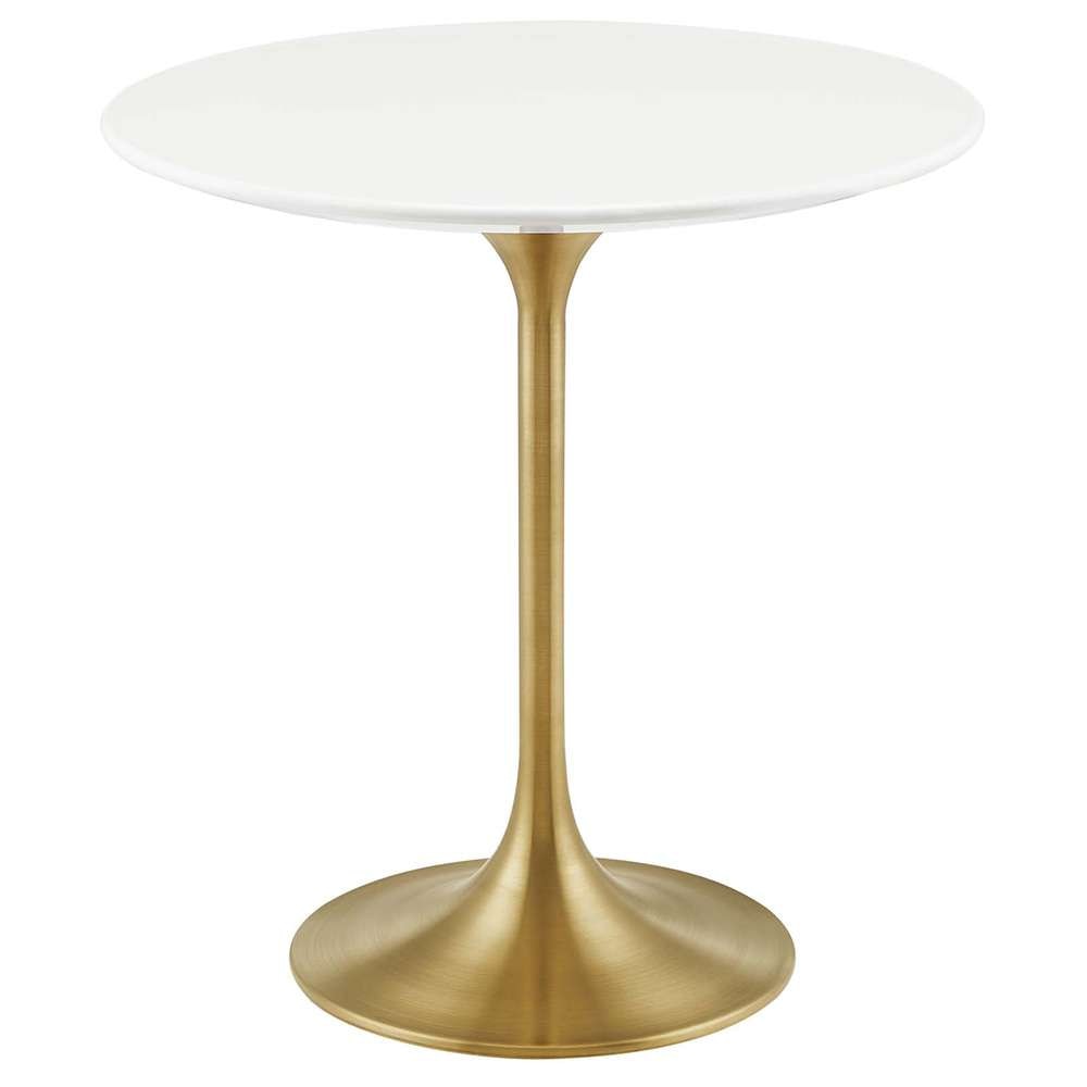 Modway - Lippa 20in Round Side Table in Gold White - EEI-5683-GLD-WHI veiw 1