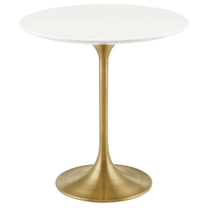 Modway - Lippa 20in Round Side Table in Gold White - EEI-5683-GLD-WHI veiw 1