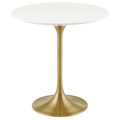 Modway - Lippa 20in Round Side Table in Gold White - EEI-5683-GLD-WHI veiw 2
