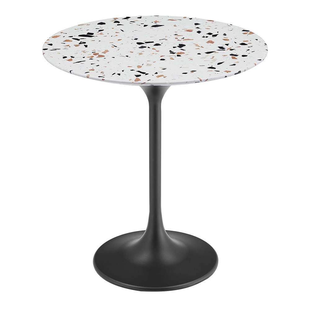 Modway - Lippa 20in Round Terrazzo Side Table - EEI-5692-BLK-TER veiw 1