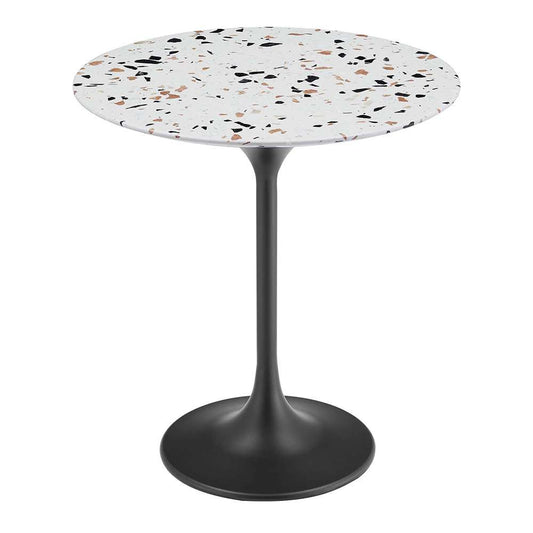 Modway - Lippa 20in Round Terrazzo Side Table - EEI-5692-BLK-TER veiw 1