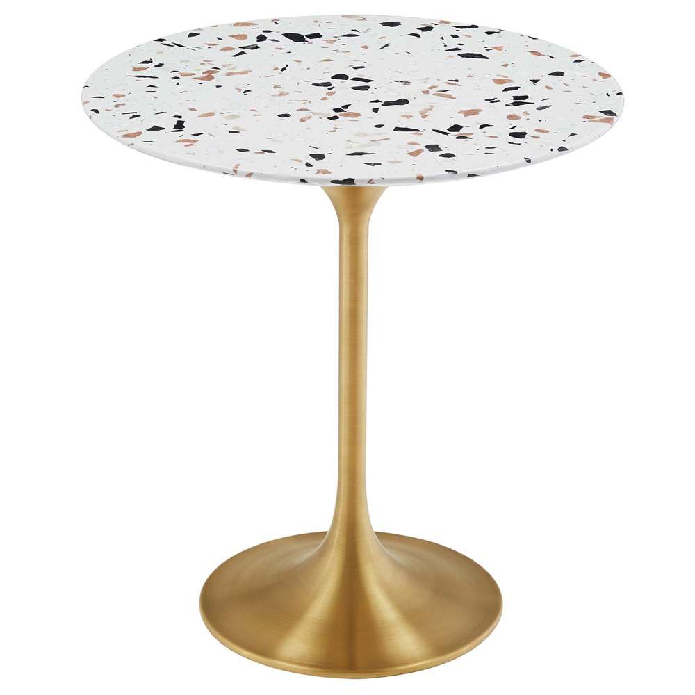 Modway - Lippa 20in Round Terrazzo Side Table - EEI-5687-GLD-TER veiw 2
