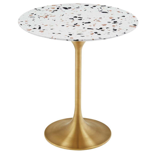 Modway - Lippa 20in Round Terrazzo Side Table - EEI-5687-GLD-TER veiw 2