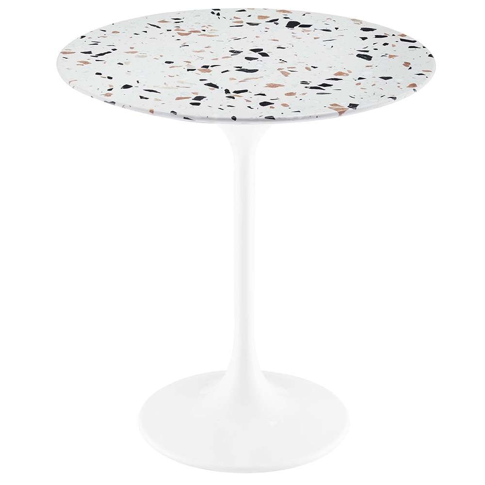 Modway - Lippa 20in Round Terrazzo Side Table - EEI-5682-WHI-TER veiw 1