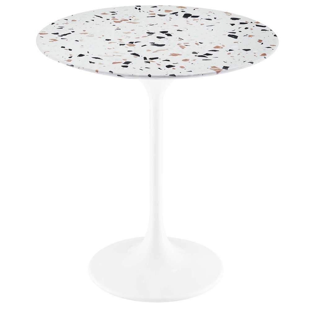 Modway - Lippa 20in Round Terrazzo Side Table - EEI-5682-WHI-TER veiw 2