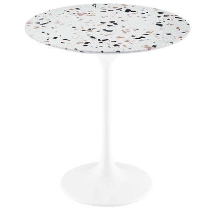 Modway - Lippa 20in Round Terrazzo Side Table - EEI-5682-WHI-TER veiw 2