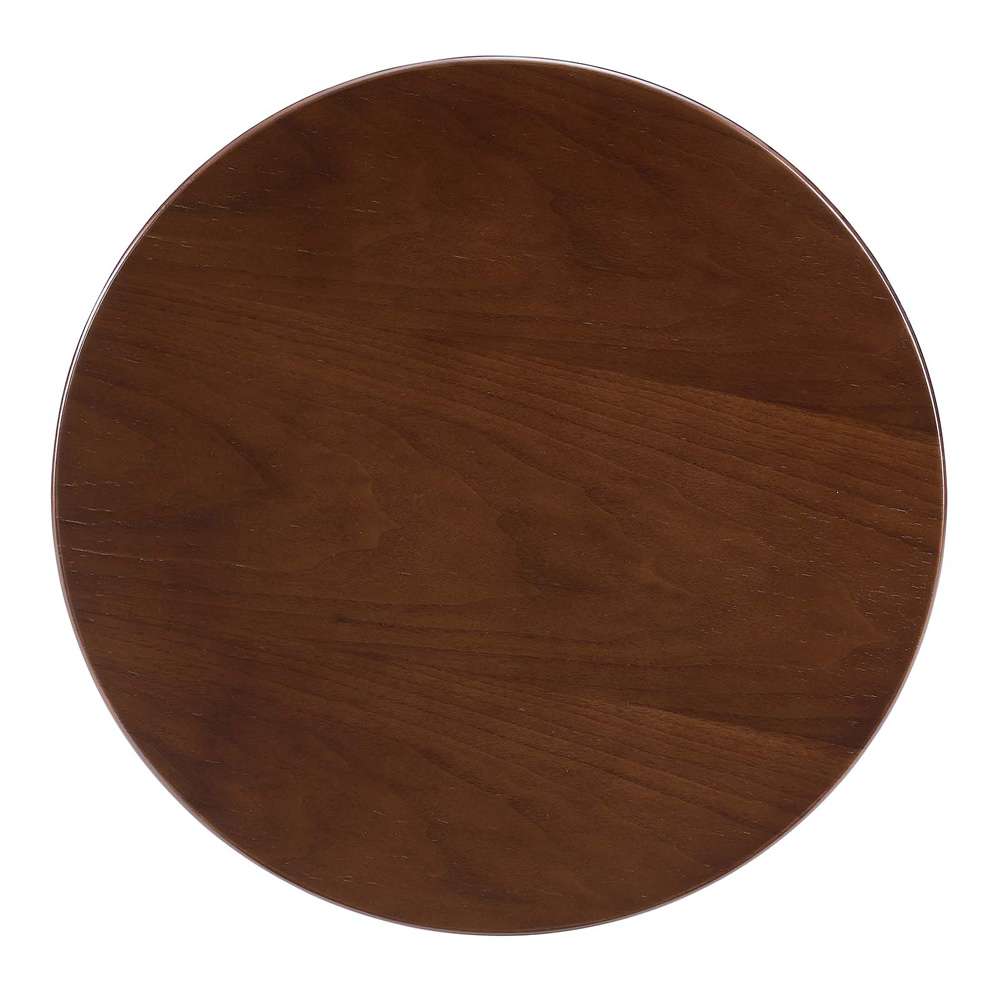 Modway - Lippa 20in Round Wood Grain Side Table in Black Walnut - EEI-5689-BLK-WAL veiw 3