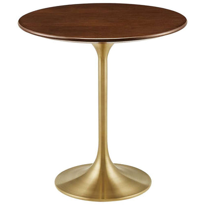 Modway - Lippa 20in Round Wood Grain Side Table in Gold Walnut - EEI-5684-GLD-WAL veiw 1