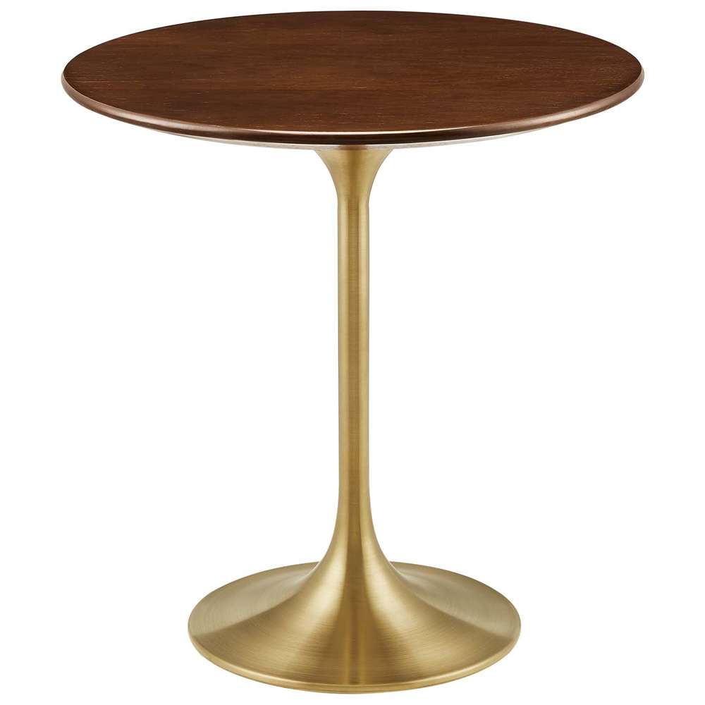 Modway - Lippa 20in Round Wood Grain Side Table in Gold Walnut - EEI-5684-GLD-WAL veiw 2