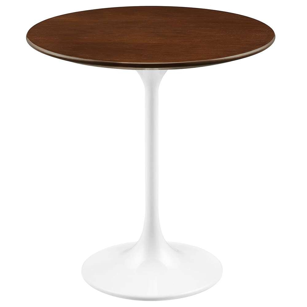 Modway - Lippa 20in Round Wood Grain Side Table in White Walnut - EEI-5679-WHI-WAL veiw 1