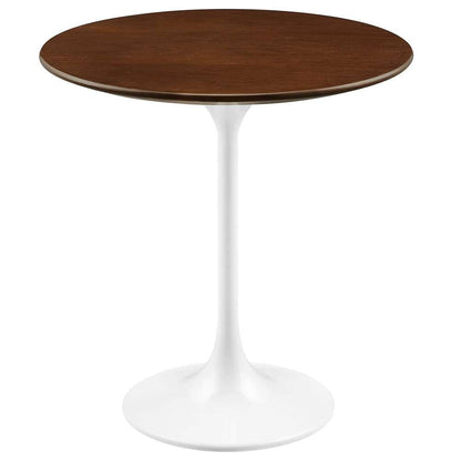 Modway - Lippa 20in Round Wood Grain Side Table in White Walnut - EEI-5679-WHI-WAL veiw 2
