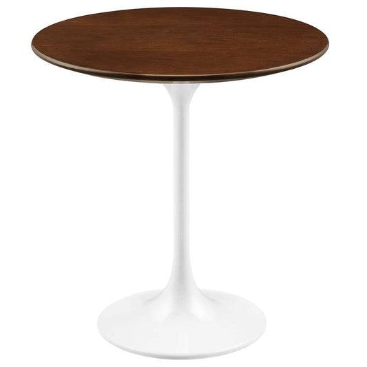 Modway - Lippa 20in Round Wood Grain Side Table in White Walnut - EEI-5679-WHI-WAL veiw 2