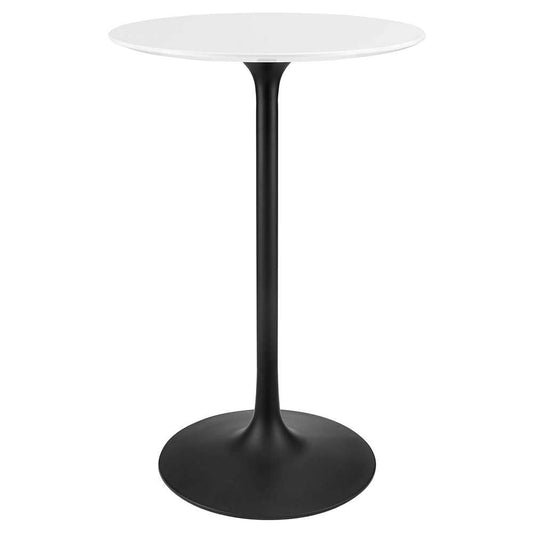 Modway - Lippa 28in Round Bar Table in Black White - EEI-3545-BLK-WHI veiw 1