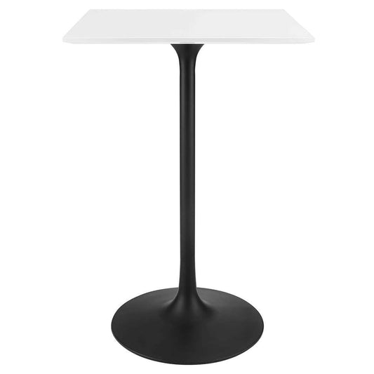 Modway - Lippa 28in Square Bar Table in Black White - EEI-3546-BLK-WHI veiw 1
