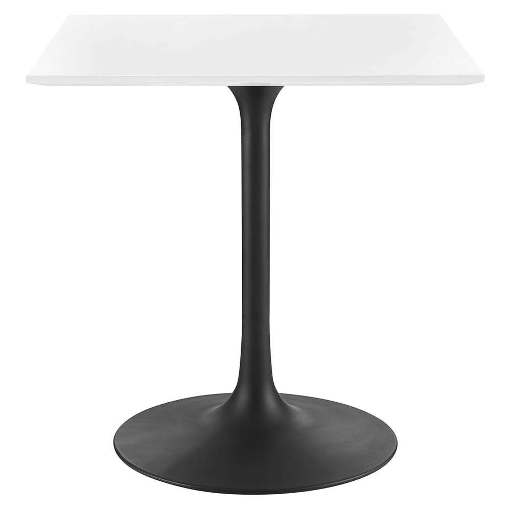Modway - Lippa 28in Square Dining Table in Black White - EEI-3513-BLK-WHI veiw 1