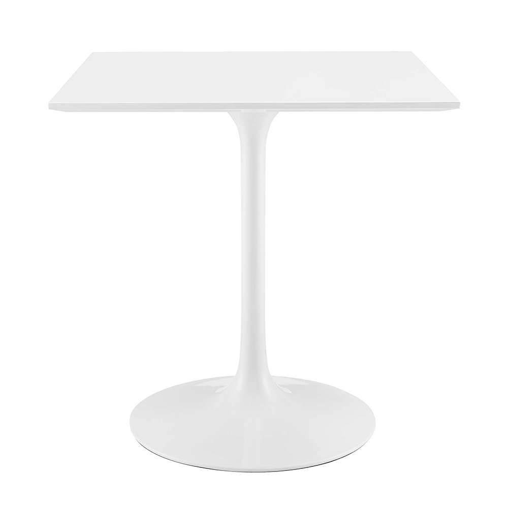 Modway - Lippa 28in Square Wood Top Dining Table in White - EEI-1123-WHI veiw 1