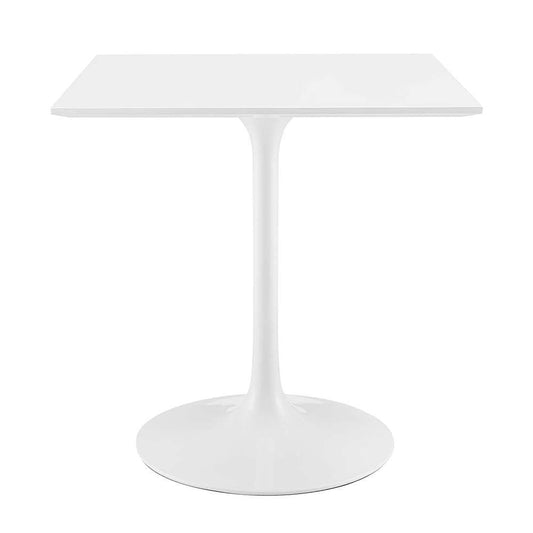 Modway - Lippa 28in Square Wood Top Dining Table in White - EEI-1123-WHI veiw 1