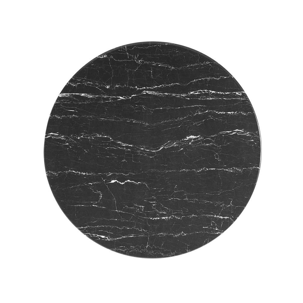 Modway - Lippa 36in Round Artificial Marble Coffee Table in Black Black - EEI-4884-BLK-BLK veiw 3