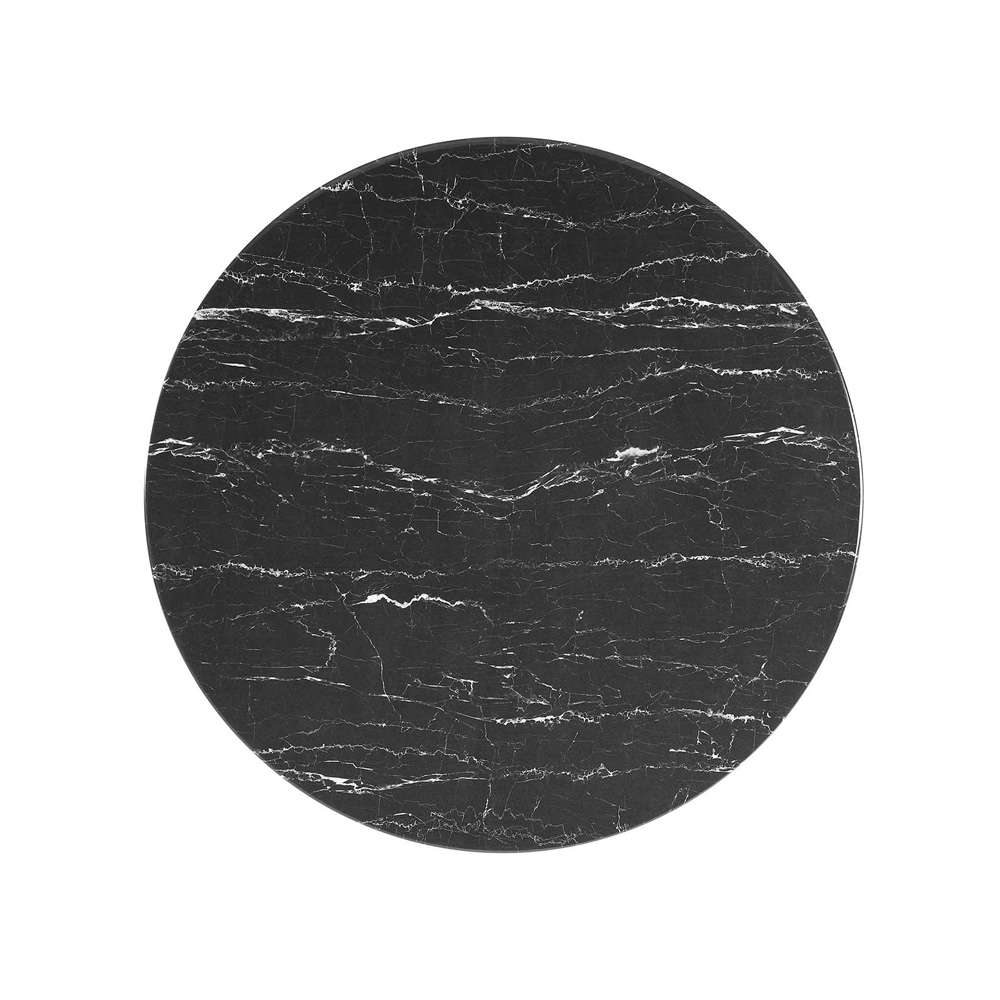 Modway - Lippa 36in Round Artificial Marble Dining Table in Black Black - EEI-4868-BLK-BLK veiw 3