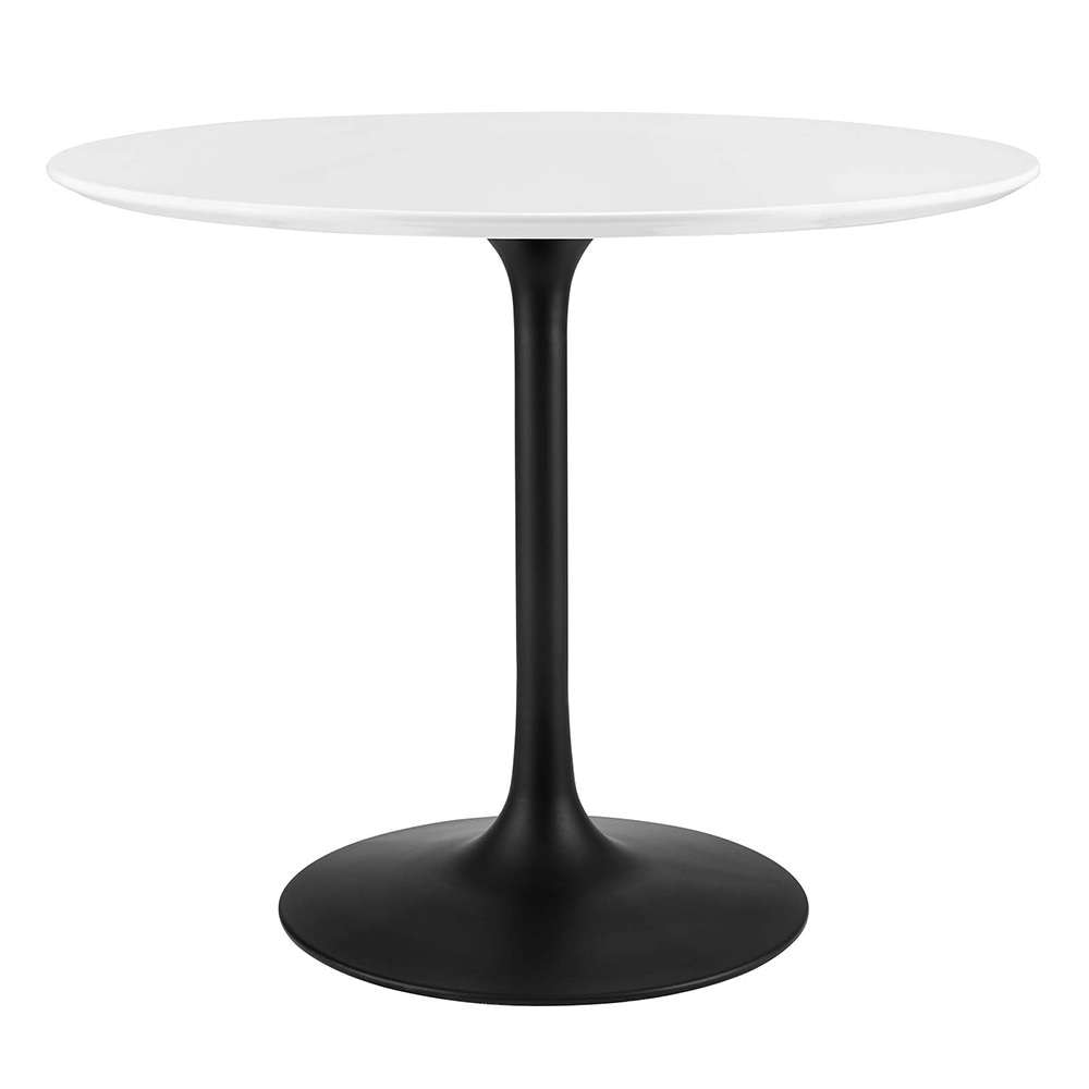 Modway - Lippa 36in Round Wood Dining Table in Black White - EEI-3511-BLK-WHI veiw 1