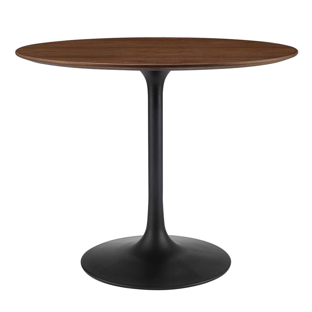 Modway - Lippa 36in Round Wood Grain Dining Table in Black Walnut - EEI-3519-BLK-WAL veiw 1