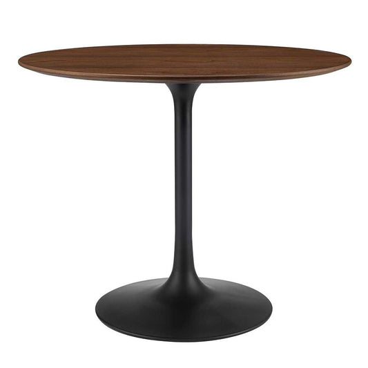 Modway - Lippa 36in Round Wood Grain Dining Table in Black Walnut - EEI-3519-BLK-WAL veiw 1