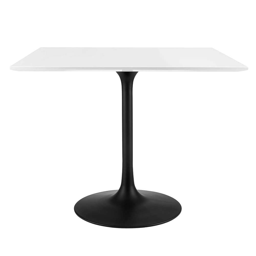 Modway - Lippa 36in Square Wood Top Dining Table in Black White - EEI-3514-BLK-WHI veiw 1