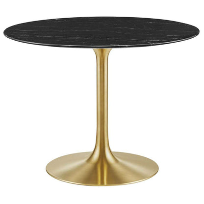 Modway - Lippa 40in Round Artificial Marble Dining Table in Gold Black - EEI-5238-GLD-BLK veiw 1