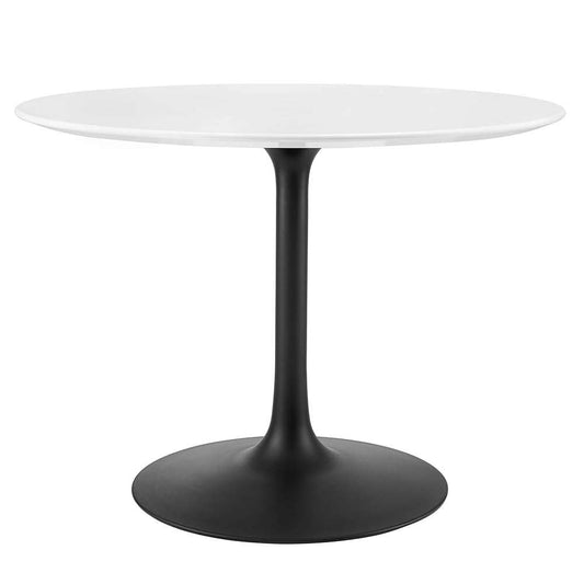 Modway - Lippa 40in Round Dining Table in Black White - EEI-3521-BLK-WHI veiw 1
