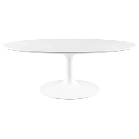 Modway - Lippa 42in Oval Coffee Table in White - EEI-1139-WHI veiw 1