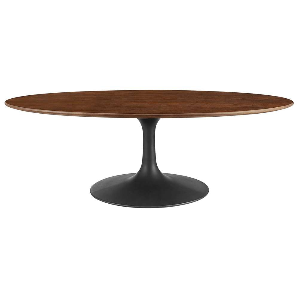Modway - Lippa 48in Oval Wood Grain Coffee Table in Black Walnut - EEI-3538-BLK-WAL veiw 1