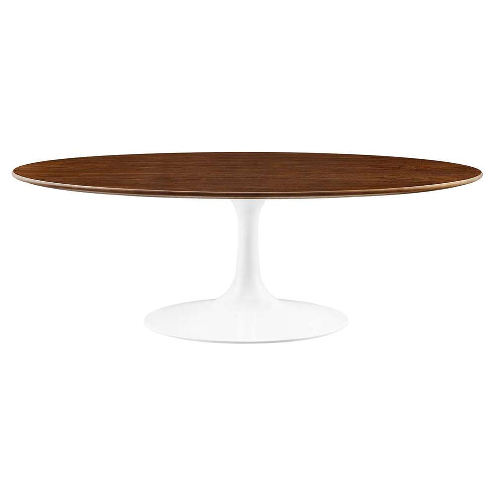 Modway - Lippa 48in Oval Wood Grain Coffee Table in Walnut - EEI-2020-WAL veiw 1