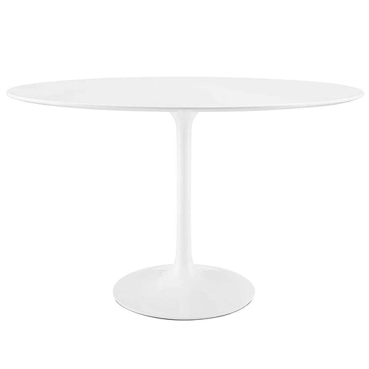 Modway - Lippa 48in Oval Wood Top Dining Table in White - EEI-2017-WHI veiw 1