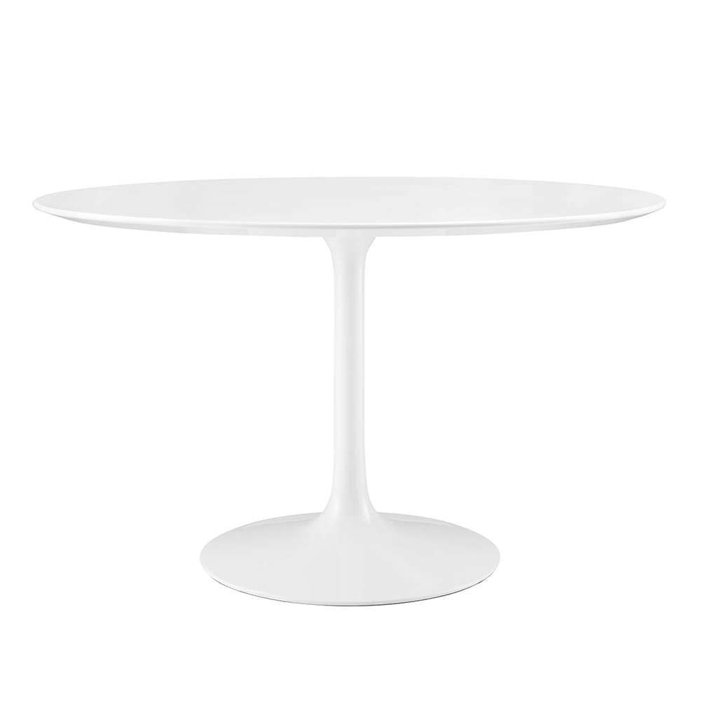 Modway - Lippa 48in Round Wood Top Dining Table in White - EEI-1118-WHI veiw 1