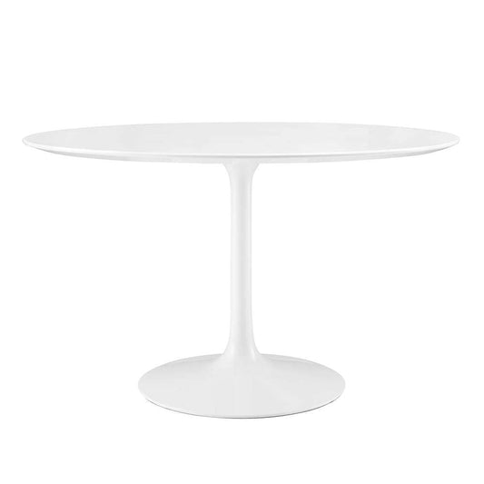 Modway - Lippa 48in Round Wood Top Dining Table in White - EEI-1118-WHI veiw 1
