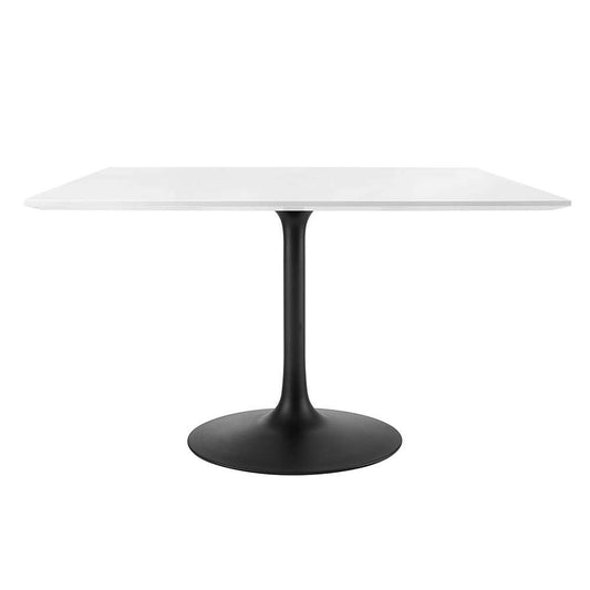 Modway - Lippa 48in Square Dining Table in Black White - EEI-3525-BLK-WHI veiw 1