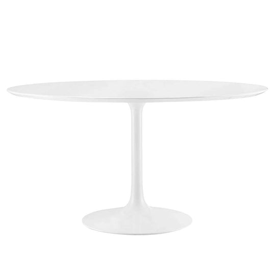 Modway - Lippa 54in Round Wood Top Dining Table in White - EEI-1119-WHI veiw 1