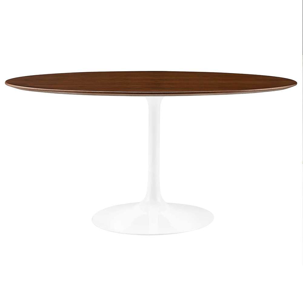 Modway - Lippa 60in Oval Wood Grain Dining Table in Walnut - EEI-1138-WAL veiw 1