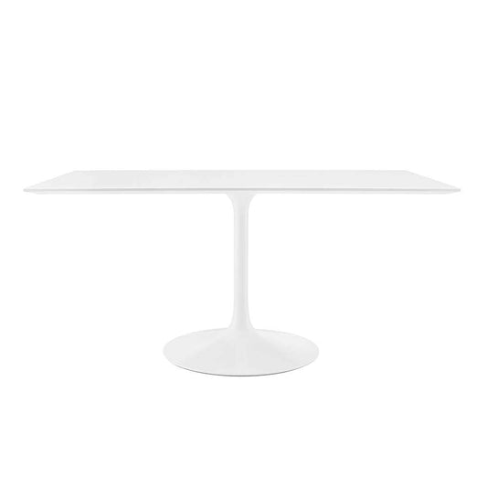 Modway - Lippa 60in Rectangle Wood Dining Table in White - EEI-1656-WHI veiw 1