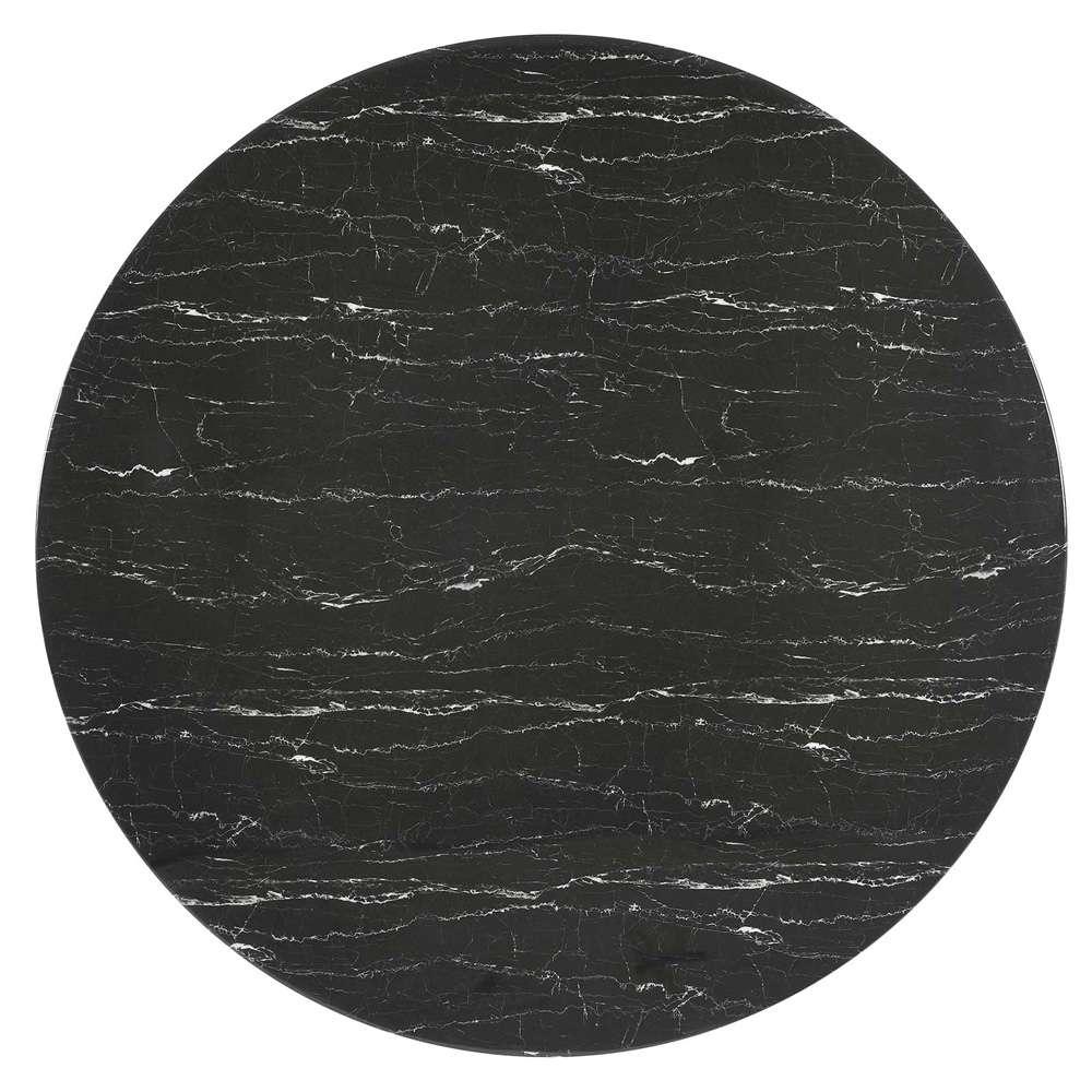 Modway - Lippa 60in Round Artificial Marble Dining Table in Gold Black - EEI-5241-GLD-BLK veiw 3